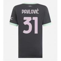 Maglie da calcio AC Milan Strahinja Pavlovic #31 Terza Maglia Femminile 2024-25 Manica Corta